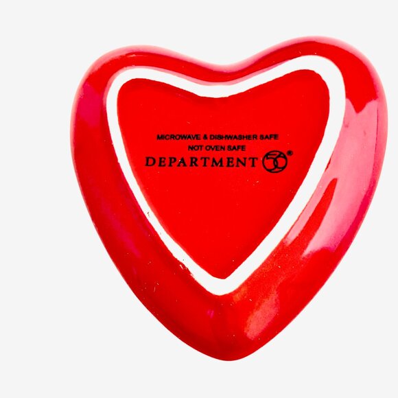 Department 56 Ceramic Trinket Dish Plate Heart Flowers Set of 3 - Picture 8 of 12